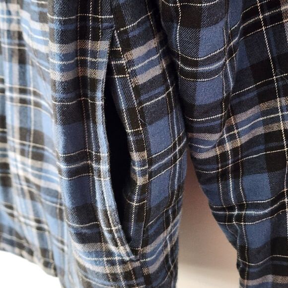 BC CLOTHING~MENS SIZE XXL~QUILTED LINED FLANNEL JACKET~POCKETS SNAP FRONT PLAID - Picture 7 of 14